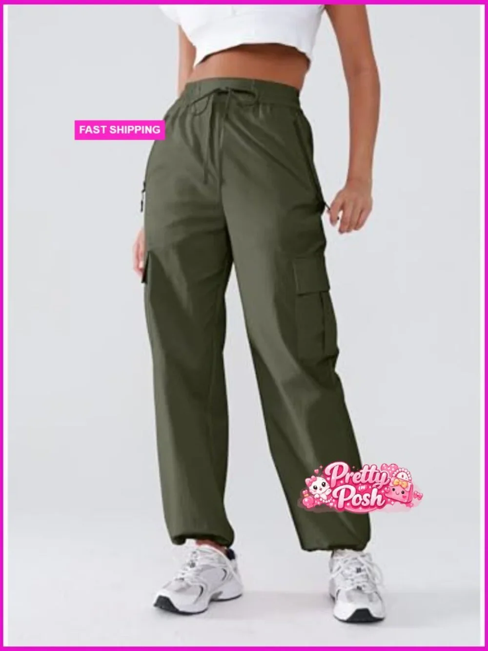 Lightweight Quick Dry Water Resistant Cargo Pants with Zipper Pockets